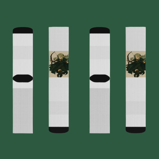 Elven Archer Socks – Fantasy Streetwear Crew Socks by Wearverse Wearverse