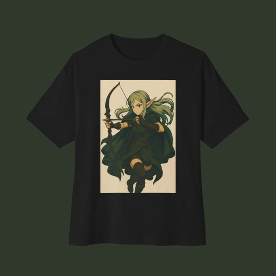 Elven Archer Tee – Fantasy Streetwear | Oversized Unisex Fit | Wearverse Wearverse