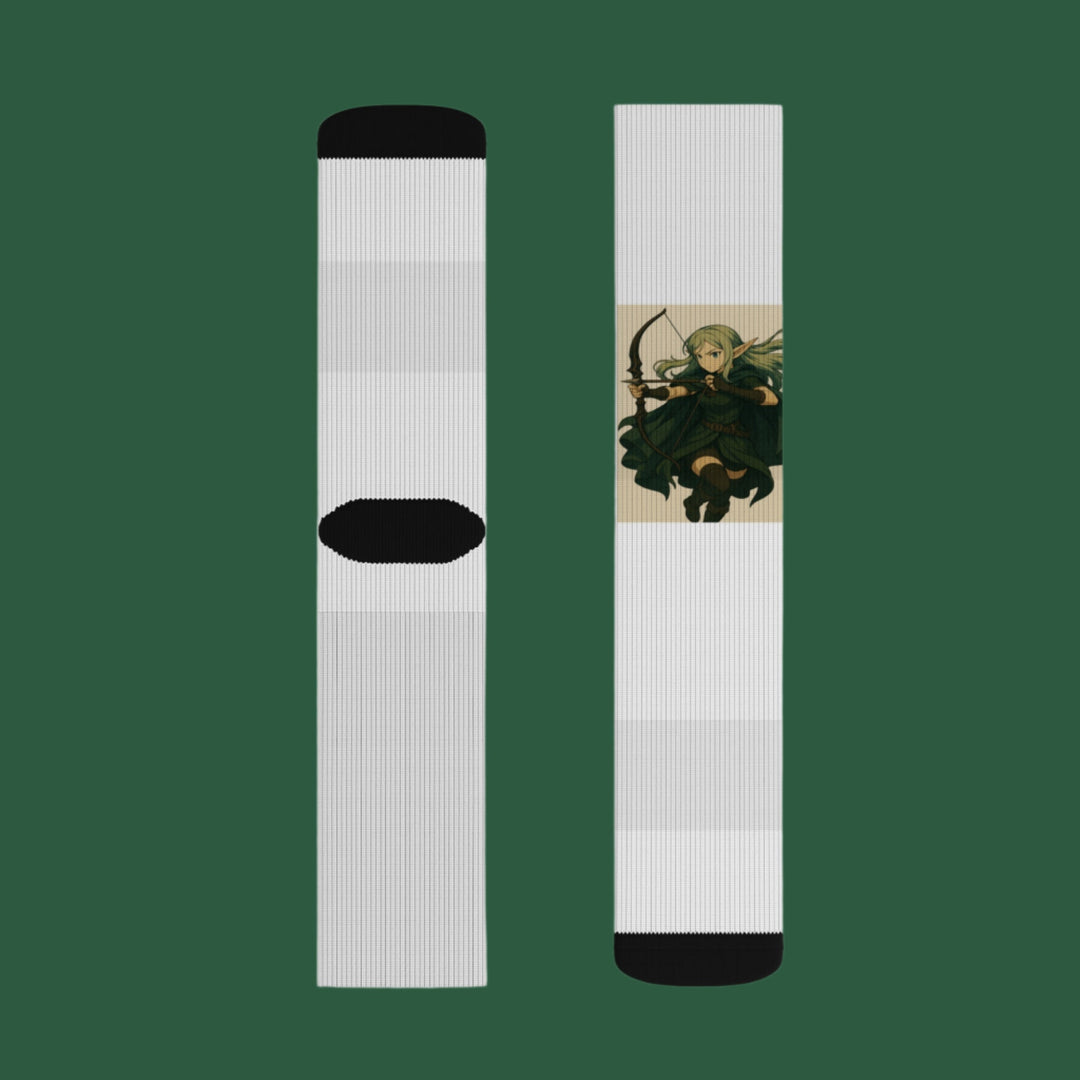 Elven Archer Socks – Fantasy Streetwear Crew Socks by Wearverse Wearverse